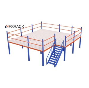 Heavy Duty Industrial Storage Warehouse Racks Pallet Racking Systems Attic Loft Mezzanine Floor Steel Platforms with Stair