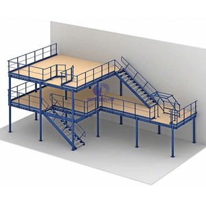 High Q235 Steel Warehouse Multi-level Mezzanine Flooring Rack Industrial Storage Platforms