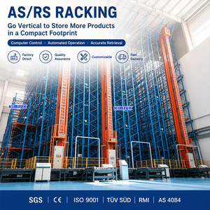 AS/RS Racking Seismic Stable Steel Frame Automated Pallet Rack Safe Tall Storage
