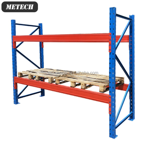 Teardrop Style Upright Frames Metallic Pallet Racking