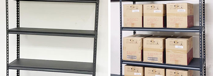 Adjustable steel display racks and home storage shelves