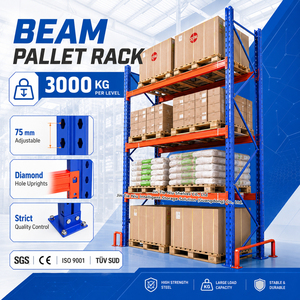 3-tier Cold Rolled Steel Powder Coated 3000KG Pallet Racking
